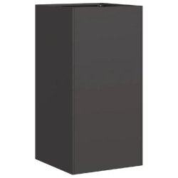 Helloshop26 - Jardinière moderne en acier laminé à froid 40 x 40 x 80 cm design élégant pour balcon jardin en acier noir 02_0051492 02_0051492 -