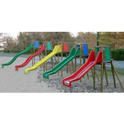 Toboggan avec surface amortissante - Hauteurs de 0.90m à 2.30m - Pour enfants de 2 à 11 ans