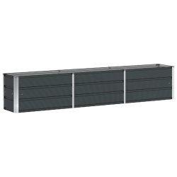 Helloshop26 - Jardinière moderne extérieure intérieure 240 x 40 x 45 cm design robuste en acier anthracite 02_0059221 - acier 3000241007087