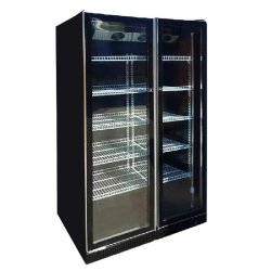 Romux® Professional Vitrine Réfrigérée MC 2 Portes 1050 Litres Noir Ventilées | Vitrine a boissons | Réfrigération Verticale Positive - 8435811803922