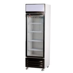 Romux® Professional Vitrine Réfrigérée 1 Porte 330 Litres Ventilées avec Tirage Forcé | Vitrine a boissons | Réfrigération Verticale Positive