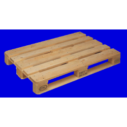 Palette en bois Europe-Epal - réutilisable et réparable - 4 entrées - Charge max. 4000 kg - 800x1200 mm