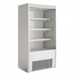 Vitrine réfrigérée murale blanche avec 3 étagères et groupe logé - 980x660x1900 - VM980B