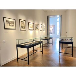 Vitrine table noire tvt visibilite totale l 120 p 60 h 92 cm
