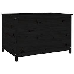 Helloshop26 - Jardinière bac lit surélevé plantes fleurs terrasse jardin de jardin 119,5 x 82,5 x 78 cm bois de pin massif noir 02_0039334 02_00393