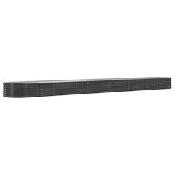 Helloshop26 - Jardinière bac lit surélevé plantes fleurs terrasse jardin de jardin acier enduit de poudre anthracite 02_0039476 - acier 3000218529369