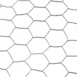 Grillage pour animaux triple torsion gris - Acier - H.1.5 x L.5 m - Maille 25x25 mm - Diamètre fil 0.7 mm
