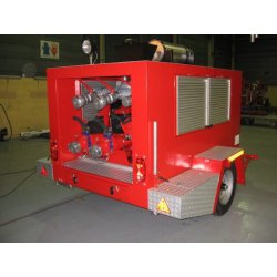 Groupe motopompe remorquable GMPR - moteur diesel IVECO ou DEUTZ jusqu'à 410 CV - débit jusqu'à 8300 l/min @ 12 bars