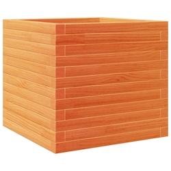 Helloshop26 - Jardinière bac lit surélevé plantes fleurs terrasse jardin cire 50 x 50 x 46 cm bois de pin massif marron 02_0038460 - marron Bois ma