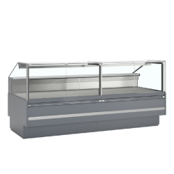 Vitrine réfrigérée SOCB25082A - avec plan de travail 825 mm, éclairage LED et façade vitrée ouvrante