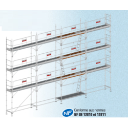 Échafaudage AERIS LOT 104 m² - Classe 4 : 300 kg/m² - Longueur 13 m - Hauteur 8 m