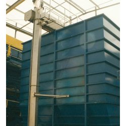 Silo de stockage rectangulaire en acier ou inox - système d'extraction pour boues, sable et plus - capacité jusqu'à 400 m³