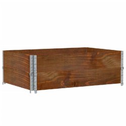 Helloshop26 - Jardinière bac lit surélevé plantes fleurs terrasse jardin 120 x 80 cm bois massif de pin marron 02_0037410 - marron métal 3000217814664