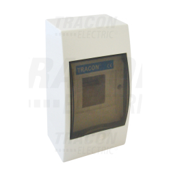 Boîte de distribution en saillie - cache fumée - rail N-PE 1×4 modul - IP40 - dimensions 200×110×70mm