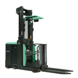 Chariot préparateur de commande grande hauteur OPBH12H & OPBM10P - Mitsubishi Forklift Trucks - 1250 kg - Levée 5.2 à 10.5 m - Électrique