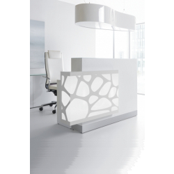 Banque d'accueil design Organic - couleur blanche - inspiration nature
