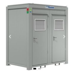 Module WC Double - Raccordable avec 2 WC, 2 éviers, 2 chauffages et 2 chauffe-eau