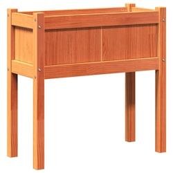 Helloshop26 - Jardinière bac lit surélevé plantes fleurs jardin terrasses et pieds cire 70 x 31 x 70 cm bois de pin massif marron - marron Bois mas