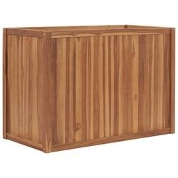 Helloshop26 - Jardinière lit surélevé plantes fleurs jardin 100 x 50 x 70 cm bois de teck solide 02_0000900 - Bois massif 3000072351533