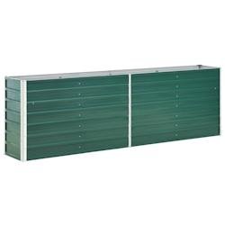 Helloshop26 - Jardinière lit surélevé plantes fleurs jardin  acier galvanisé 240 x 40 x 77 cm vert 02_0001102 - vert acier 3000074611536