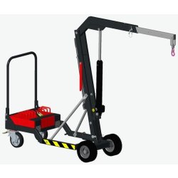 Potence mobile PM200 - 200 kg de charge maximale - Hauteur de levage 2380 mm - Pneus tout terrain