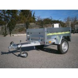Remorque utilitaire 146x98x40 cm - 1 essieu - Rustique 150 - 500 kg (stock uniquement)
