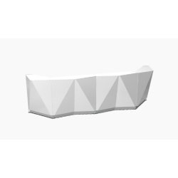 Banque d'accueil lumineuse Alpa - MDD - Gris brillant