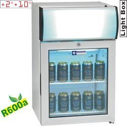 Vitrine réfrigérée de table 60L - Température positive +2° à +10° - Avec caisson lumineux - TOP50PC/R6
