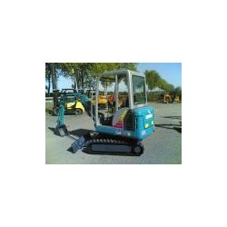 Minipelle réf: 001 - voie variable 1000mm à 1330mm - 2 vitesses - canopy - ligne auxiliaire - 3 godets avec attelage