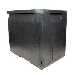 GILAC Conteneur isotherme 600 x 400 mm - 126 L - chargement frontal - Noir G012641 - noir 3573678699816