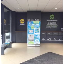 Distributeur professionnelle et automatique de glaçon en cube - équipé de monnayeur - Kiosk'Ice