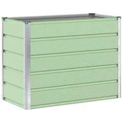 Helloshop26 - Jardinière design moderne 480 x 50 x 45 cm usage extérieur ambiance industrielle en acier galvanisé vert pastel 02_0059276 - vert aci