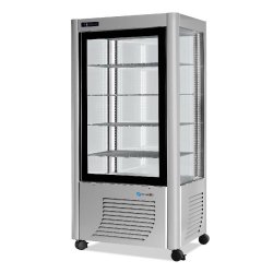 Vitrine réfrigérée négative Fixe 540L 4 faces vitrées SCAIOLA - Argent