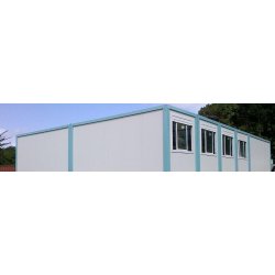 Bungalows de chantier / démontable / base vie / aménagé / ossature en plastique / parois en panneaux sandwich / isolé