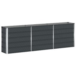 Helloshop26 - Jardinière design moderne polyvalente 160 x 40 x 75 cm en acier anthracite - acier 3000241007445
