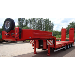 Semi-remorque 4 essieux porte engins - Type SR4 PE 55 - PTC 38T / 70T