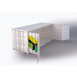 Conteneurs spécifiques 20 pieds open side - acier CORTEN - étanche et personnalisable