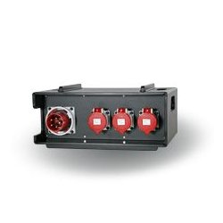 114-07-793 - Coffret de distribution empilable - Indu Electric - entrée CEE 63A 400V et sorties CEE 32A 400V