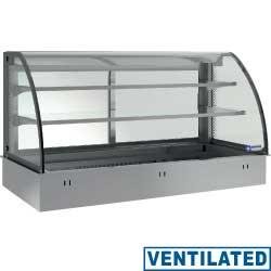 Élément top et vitrine réfrigérée ventilée sur 2 niveaux - 4x GN 1/1 - DPA/TVF215-S (sans unité hermétique)