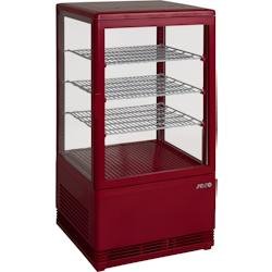 Vitrine réfrigérée - 68L - Température 0/+12°C - Double vitrage - Éclairage LED - Saro - rouge multi-matériau 330-10031