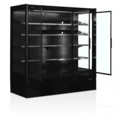 Vitrine murale noire avec porte vitré réfrigérée 3m1 positive - 260... - EXTRA2500CD