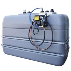 Station Platine 2 000 litres avec compteur mécanique et paroi PEHD - Pour gasoil et GNR - CEMO - 90205R