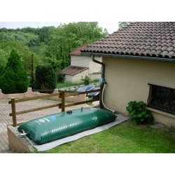 Citerne souple de 15 m³ - tissu HPVi09 vert, résistante au gel et garantie 10 ans
