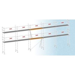 Échafaudage MAG 42 - LOT 96 m2 - Classe 3 : 200 kg/m2 - Longueur 16 m et Hauteur 6 m - Ø 42 mm galvanisé