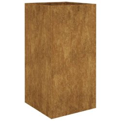 Helloshop26 - Jardinière bac lit surélevé plantes fleurs terrasse jardin 40 x 40 x 80 cm acier corten marron 02_0037584 - marron métal 3000213904963