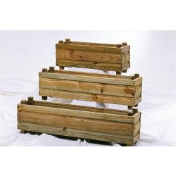 JARDINIÈRE EN BOIS TULIPE - LOT DE 3 JARDINIÈRES