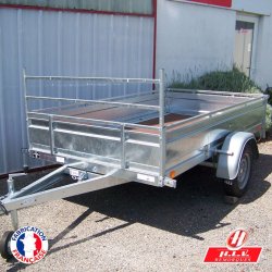 Remorque bagagère robuste non freinée Trigano RE 250 SF - acier galvanisé, 2.50m x 1.41m x 0.30m, PTAC 500/750kg