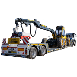 Remorque porte-engin personnalisable - Yalçın Dorse surbaissée ou extra-surbaissée - acier S355, options col de cygne et essieux TRIDEC