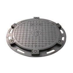 Couvercle et cadre en fer malléable - Couverture ronde durable d'inspection professionnelle - Modèle 800x800