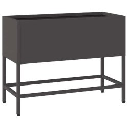 Helloshop26 - Bac de jardin surélevé moderne 60 x 26 x 45 cm ambiance tendance en acier noir - noir acier 3000237246186